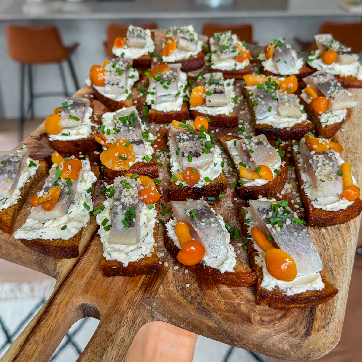 KEPTOS DUONOS UŽKANDIS SU KRIENŲ KREMU IR SILKE